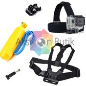 Resim Sjcam.Xiaomi.eken.gopro Kafa Göğüs Şamandıra 5 Parça Aksesuar Set 