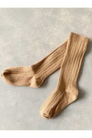 Resim Li Puna Dikişsiz Vizon Dizaltı Bebek Çorabı 