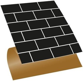 Resim Tink Kendinden Yapışkanlı Fayans Çıkartması, Duvar Zemin Kaplama, Fayans Kaplama Siyah Metro Desenli PVC Karo 30x30 cm (56 Adet / 5 m²) 