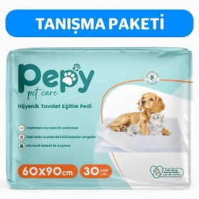 Resim PEPY 60x90 Hijyenik Tuvalet Eğitim Pedi 30'lu 1 Paket 30 Adet 