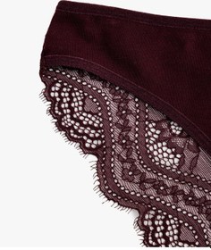 Resim Koton Brazilian Dantelli Külot Pamuklu Kahverengi 5wlk30081mk Kahve 
