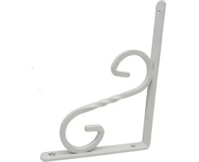 Resim Sözer Orman 2'li Ferforje Raf Altı L Raf Demiri Beyaz 20X15X1,8CM 