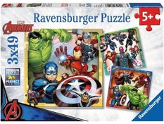 Resim Ravensburger 3x49 Parça Puzzle Avengers 080403 