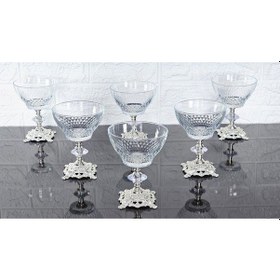 Resim Paşabahçe Serisi Infınıty Kase & Magnolıa Kase & Dondurmalık & Şekerlik Kare Gümüş Döküm Ayaklı Naturel 