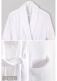 Resim %100 Pamuk Bornoz - Şalyaka Otel Bornozu, Spa Için Ideal, Günlük Kullanıma Uygun 