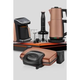 Resim Goldmaster Royal Rose Gold 18 Parça Avantajlı Elektronik Evlilik Paketi Elektrikli Mutfak Çeyiz Seti 
