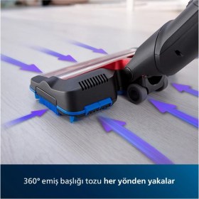 Resim Philips 2'si 1 Arada: Dikey ve El Süpürgesi Şarjlı Dikey Süpürge 360° Emiş Başlığı 3000W Akıllı Ütü ve Lambader Hediye 