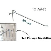 Resim Özfiliz Mağaza Ekipmanları (10 Adet) Tel Pano Ve Hasır Pano Takma Tel Askılık, Ürün Asmak Için Metal Askı, Tel Askı Çubuğu 