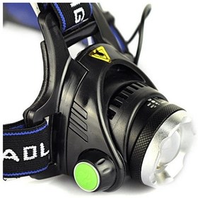 Resim Büro Ev Ofis İş Güvenliği İçin 2000lm Lamba 3mod Led Xm-l T6 Işıklı Kafa Feneri Gri 