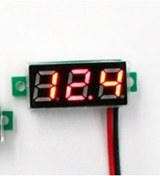 Resim 0.28 İnch 2 Kablolu Dc 0-32v Kırmızı Voltmetre 