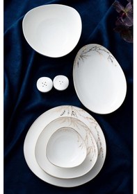 Resim Acar Pera Kişilik 29 Parça Porselen Yemek Takımı Beyaz 