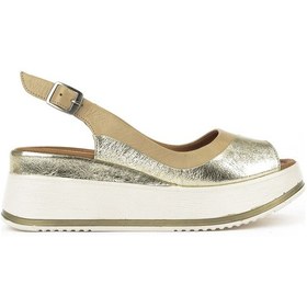 Resim Ziya, Kadın Hakiki Deri Dolgu Topuk Sandalet 151992z50020 Bej 151992z50020 340 Bej 