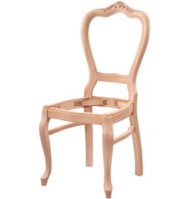 Resim Evimeaksesuar Lükens Ayaklı Oymalı Kontra Sandalye - Tamamı Ahşap 