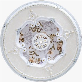 Resim Oval Beyaz Altın Saray Tavan Göbek 120 cm 