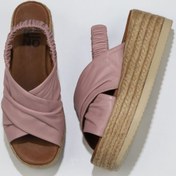 Resim Bueno Shoes Gül Kurusu Deri Kadın Dolgu Topuklu Espadril Sandalet 01wu6105 