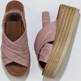 Resim Bueno Shoes Gül Kurusu Deri Kadın Dolgu Topuklu Espadril Sandalet 01wu6105 