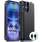 Resim Newdery İnce Pil Şarj Cihazı İphone Uyumlu 16 Plus 8000 Mah Şarj Edilebilir Şarj Pil Amerika Birleşik Devletleri As Picture 