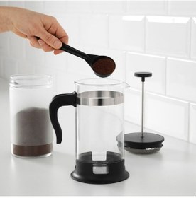 Resim Çay Kahve Demleme, French Press, Bitki Çayı Demleme 1lt Siyah - Şeffaf 