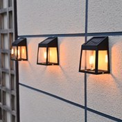 Resim 2 adet Güneş Duvar Lambası Alçı Duvar Lambası Duvar Kurulumu Güneş Işığı Akıllı Dış Mekan Dekorasyonu Güneş Duvar Lambası Sensör Işık, Otomatik Olarak Avlınızı, Verandayı, Bahçenizi, Yolu, Garajınızı Aydınlatır 