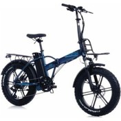 Resim Corelli Broster Techla Fat Bıke Elektrikli Katlanır Bisiklet 42cm Hd 20 Jant 7 Vites Metalik Mavi Çok Renkli 