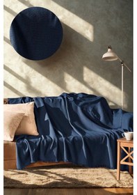 Resim Pamuklu Kaymaz Koltuk Örtüsü&koltuk Şalı Çizgi Desenli 170x210 