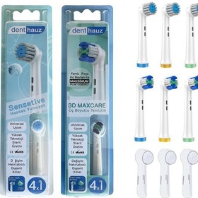 Resim Sensetive + X Cross Oral-b Uyumlu Diş Fırçası Başlıkları + Fırça Koruma Kapağı 