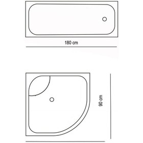 Resim Zethome Jackline Banyo Duş Perdesi 5020 Çift Kanat Mavi 2X120X200 Çok Renkli 