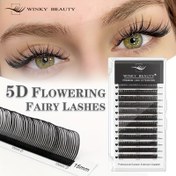 Resim Winky Beauty 5D Çiçek Peri Flora Takma Kirpikler - 12 Sıra 0.07mm Doğal Yumuşak Kirpikler, Kolay Uygulama için Önceden Hazır Fanlar, C/D Kıvrım, 6-15mm Uzunluklar, Yeniden Kullanılabilir Bireysel Kirpikler, Başlangıç ve Profesyoneller İçin Aksesuar 