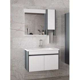 Resim Alfa Banyo Estella-OA 80 cm Mdf Aynalı Lavabolu Banyo Dolabı Takımı Demonte Değil 