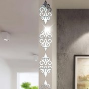 Resim 10 Parça Akrilik Ayna Duvar Çıkartmaları Seti - Oturma Odası & Tavan Dekoru için Geometrik Gümüş Köşe Stickerları, Kolay Yapıştır & Soy, Güç Gerektirmez 