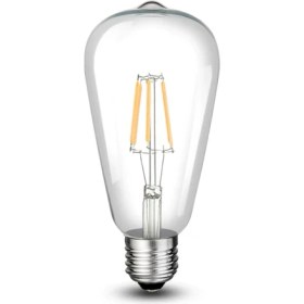 Resim Cata 8W E27 ST64 3000K Günışığı Sarı Işık Uzun Flament Rustik LED Ampul E-27 CT-4353 