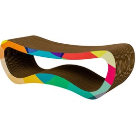 Resim Saule Karton Kedi Tırmalama Modern Desenli Large 67x22,5x24 Cm 