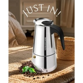 Resim Vestron Moka Pot Espresso 9 Cup Paslanmaz Çelik Ocak Üstü (9 Fincan) 