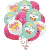 Resim 12 Adet/grup Mutlu Anneler Günü Lateks Balon Anneler Günü Süslemeleri Seni En İyi Seviyorum Anne Baskılı Toplar Anne Hediyeleri Doğum Günü Partisi Sup12 Adet 10 İnç17 Çok Renkli 