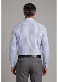 Resim Bisse Mavi Regular Fit Cepsiz Uzun Yaka Gömlek Gmars261071 35 