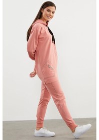 Resim Oversize Kapüşonlu Eşofman Takım - Pembe 001 