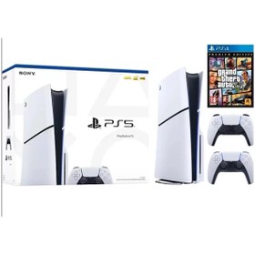 Resim Sony Playstation 5 Slim 1 TB Türkçe Menü + 2. Dualsense Gamepad + GTA 5 Hediyeli+ TR Uyumlu Güç Kablosu 