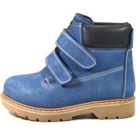 Resim Minno Kids Yağlı Deri Mavi Cırtlı Ortopedik Erkek Çocuk Bot (520272770) Mavi 