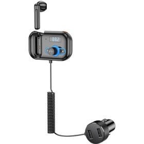 Resim Maiyame Siyah Araç Fm Transmitörü Bluetooth 5.0 İle El-işi Serbest Arama, Pd Hızlı Şarj Ve Kulaklık Destekli Mp3 Çalar 