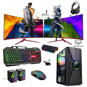 Resim XSR315 i5 4440 24" 16 GB RAM 256 GB SSD 8 GB RX 580 Dual Curved FreeDOS Masaüstü Oyun Bilgisayarı 