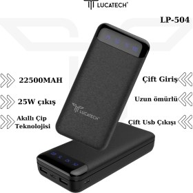 Resim Lucatech Apple iPhone 16 / 16 Pro / 16 Pro Max Xiaomi 15 / 15 Pro / 15 Ultra Uyumlu Powerbank 22.500 Mah 