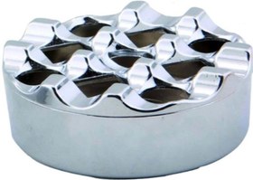 Resim Cafemarkt Yuvarlak Kafesli Zamak Küllük, 9 cm, Krom 