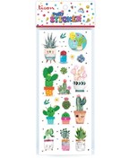Resim Ticon Sticker 3d Kaktüs Çiçek Temalı 