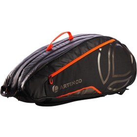 Resim Artengo Tenis Çantası - 6 Raket Kapasiteli - 50 L - Siyah / Turuncu 