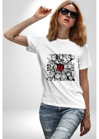 Resim Anime Demon Slayer Hashira Unisex Unisex Beyaz Organik Baskılı T-shirt Penye Yüksek Kalite Beyaz 