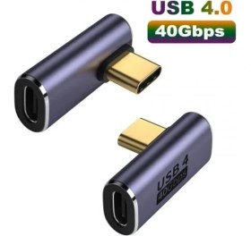Resim NY Home Genel L Type-C Çevirici Usb4 40 Gbps 90 Derece Dik Type-C Çevirici 1 Adet 