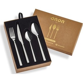 Resim Onon Safir 6 Kişilik 24 Parça Çatal Kaşık Bıçak Takımı 
