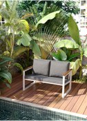 Resim Avvio Yasemin 2 Lİ Balkon, Bahçe, Cafe - Metal Kanepe Koltuk(YIKANABİLİR KILIF 