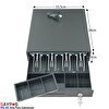 Resim Saypos PS45 Orta Boy Para Çekmecesi 4 Banknotlu Yazarkasa Bağlantılı Anahtardan Açılır 33.5x38x9 CM 