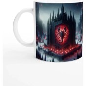 Resim Akrep Burcu Baskılı Kahve Kupası - Burçlar Krallığı Şatosu Vs1 